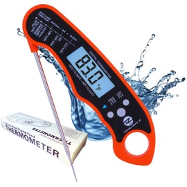 Trendy Zone 21 Digital Meat Thermometer - UltraFast Cooking, Grill & BBQ | Waterproof Thermometer|Backlit Display & Calibration, Instant Read for Accurate Temperature with Foldable Probe