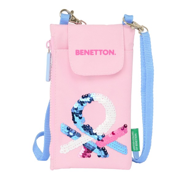 Safta Benetton Pink – Mobile Phone Wallet, Standard Wallet, for