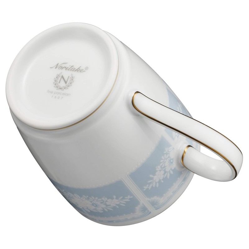 Noritake ノリタケ マグカップ 280cc レースウッドゴールド ブルー ファインポーセレン T9755A/1507
