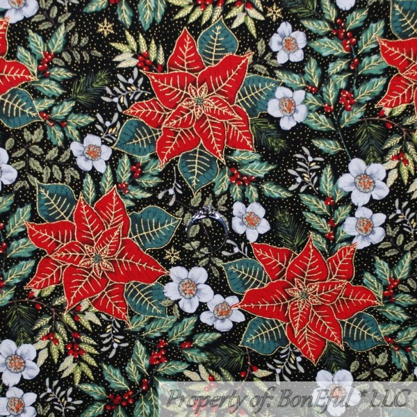 Michael Miller Fabric BonEful FABRIC FQ Cotton Quilt Black White