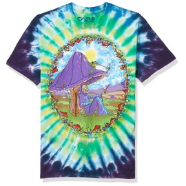 Liquid Blue Men's Mushroom Haven T-Shirt, Tie Dye, XX-Large