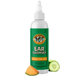 Pack Approved Cat & Dog Ear Cleaning Solution - Helps Remove Wax, Debris, and Dirt - Non-Stinging, Non-Burning Daily Use Formula - Cat & Dog Ear Wash for Itchy Ears - Cucumber Melon Scent (8oz)