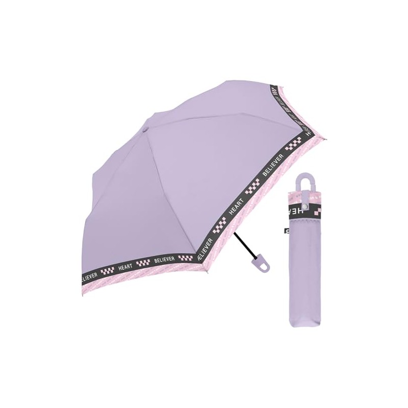 Folding Umbrella, Parasol, Women's, Compact, Portable, Convenient, Carabiner, Hook, Believer