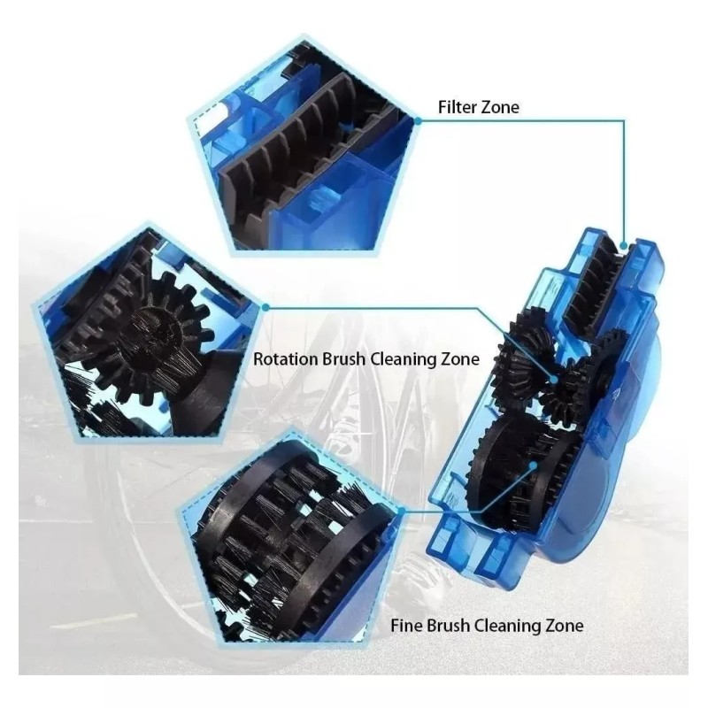 Dolores Kit De Cepillo Limpiador Cadena Para Bicicleta Moto Portátil