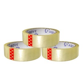 1ABOVE 3 Rolls Cellotape for Packing, 24mm x 40m, Strong Clear Packing Sellotape, Ideal for Gift Wrap, Home or Office - Clear Stationery Tape