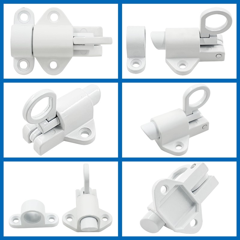Bivethoi 2Pcs Self-Closing Latches, Resilient Bolt Latch Spring Door Lock,