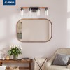 Amico Farmhouse Bathroom Vanity Light Fixtures,Rustic 4-Light Industrial Painted Wood