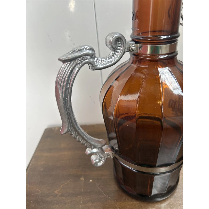 Muster Geschutzt 2L Amber Glass Beer Growler With Ornate Handle
