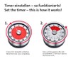 Westmark 109022E3 2 Manual Compact Stainless Steel Futura Timer (Pack