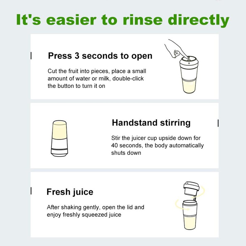 Portable Wireless Juicer Household Electric Juicer Cup for Kitchen Accessories