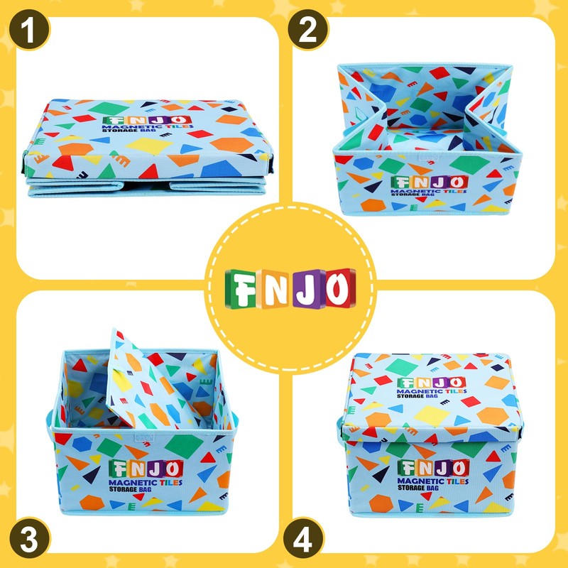 FNJO Toy Storage Bin,Foldable Toy Organizer with Lid, Playroom Organizer,Toy
