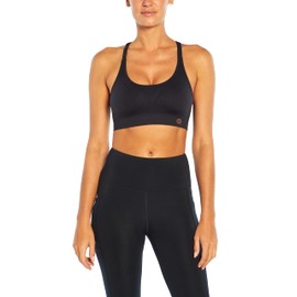 Balance Collection Womens Juliette Low Impact Seamless Sports Bra, Black