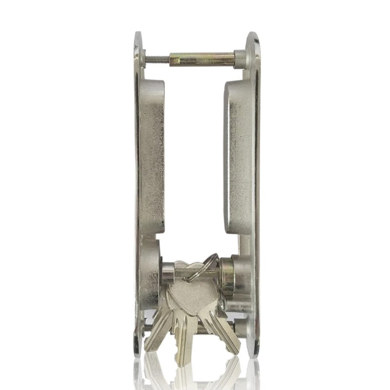 Ccjh Stainless Steel Oval Sliding Door Lock Sleek Security for