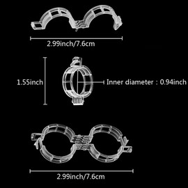 HCJspring 100PCS 30MM Secured Plastic Plant Clip,Garden Clips Tomato Cucumber Peppers Plants Clips Supports,Vegetables Plant Fixing Clips for Climbing Plants