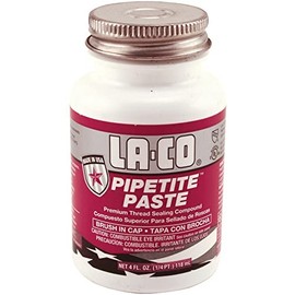 LA-CO PIPETITE Paste Soft Set Thread Compound, 1/4 pt Jar with Brush in Cap