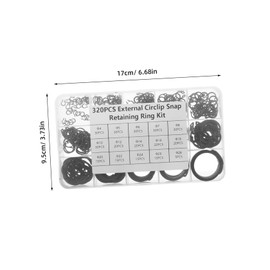 Hohopeti 320pcs Assorted Snap Rings Kit d Ring Small Snap Clips Retainer Clips Clamp Set