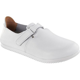 Birkenstock 583174 – 38 – Regular Footbed SUPERLAUF Work Linz Natural Leather White Size UK 5 Foot Bed