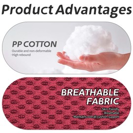 runfider Car Booster Thick Height Adjustable Seat Cushion with Breathable Mesh Cover, Portable Seat Cushion for Driving, Office Chairs Wheelchairs Trucks SUV's and Home Use Pink