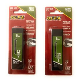 O L F A OLFA 9149 ABB-50B 9mm UltraSharp Black Snap-Off Blade, 50-Pack (2Pack)
