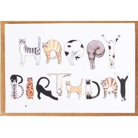 Katzen-Geburtstagskarte,Geburtstagskarte für Männer und Frauen,Lustige Geburtstagskarten für Katzenliebhaber,Geburtstagskarte für Katzenmama oder -papa,Alles Gute zum Geburtstag für Katzenliebhaber