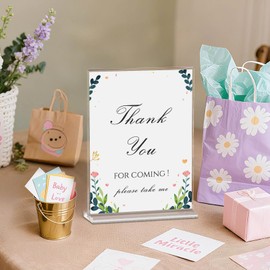 NIUBEE Acrylic Sign Holder 8.5 x 11 T-Shape Clear Flyer Stand 3 Pack