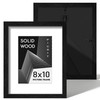 Picrit 8x10 Solid Wood Frame Set of 2, Black Wood