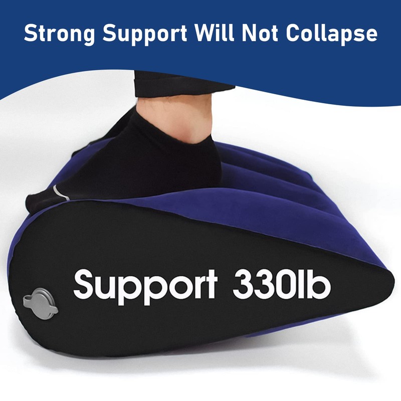 LuxoCare Inflatable Wedge Pillow, Lumbar Support Pillow, Neck Pillow, Leg