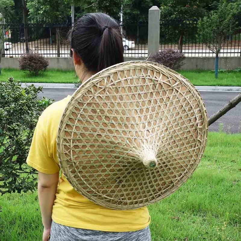 Z-ONE Rice Hat Chinese Cantonese Traditional Bamboo Hat Dia. 20.5"