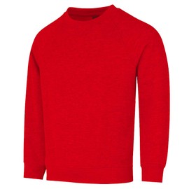 Fleece Sweatshirt Unisex Sweater Jumper Full Sleeve Kids Boys Girls Children Top Crew Neck Outdoor Activewear (UK, Age, 5 Years, 6 Years, Regular, Red Pack 2)
