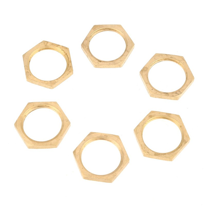 40pcs Brass Hex Lock Nuts G1/8 G1/4 G3/8 G1/2 G3/4
