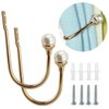 Coolnice 4 Pack Curtain Holdbacks Wall Mounted Curtain Tiebacks Hooks