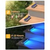 DetarZinLED Blue Solar Lights for Outside,8 Pack Solar Deck Lights