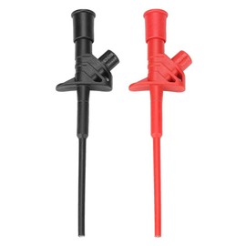 Test Probe, Pack of 2 P5004 Test Hook Clamp Quick Insulated Fast Professional Test Clamp Nickel Plating Surface Treatment Flexible High Voltage Probe