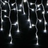 LightsGo Waterproof Cool White Icicle Christmas Fairy Lights 120 Lights