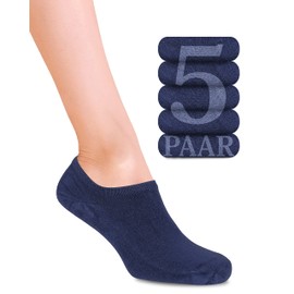 Fiera Besa Sneaker Socks Bamboo Socks 5 Pairs, navy, 43 - 46