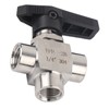 3 Way Ball Valve BSPP Female Thread Stainless Steel Valve