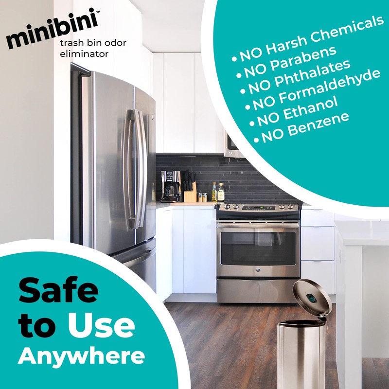 Flint Minibini Trash Can Deodorizer and Odor Eliminator, Garbage Can