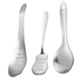 3pcs Stainless Steel Ginger Ginger Root Garlic Crusher Grater Garlic Spoon Cutter Garlic Press Rocker Garlic Press Stainless Steel Cinnamon Zester Joystick Potato