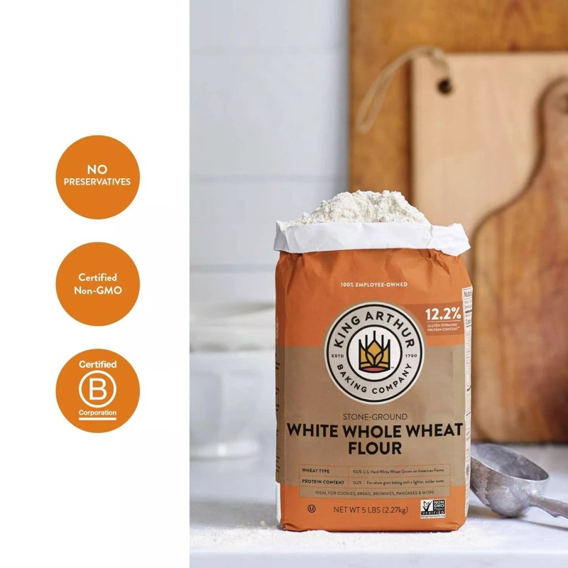 King Arthur Flour Stone Ground White Whole Wheat Flour 5