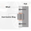 4pcs OD 73.1mm to ID 54.1mm Aluminum Alloy Car Hub