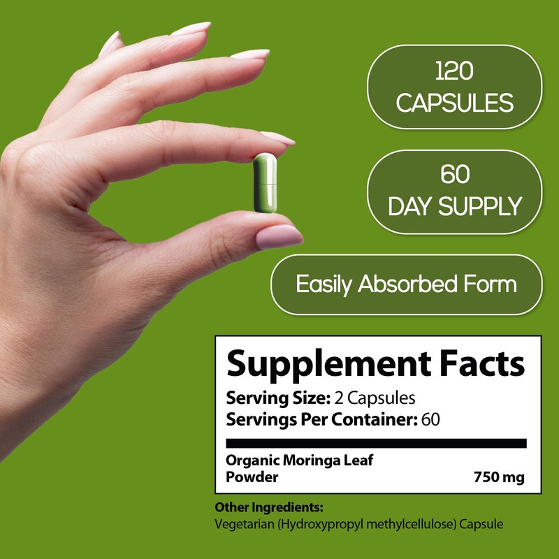HARMONIFY Moringa Capsules - Pure Moringa Powder Supports, Joint Comfort