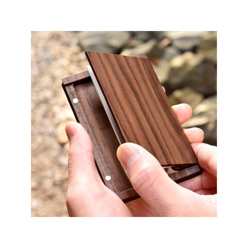 Hacoa Card Case-W Walnut H313-W