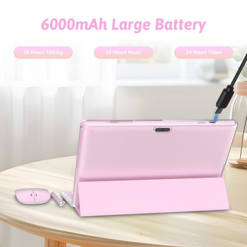 ZZB Android 15 Tablet 10 inch Tablet 2 in 1