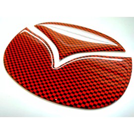 AFX-TRIMS 3D RED CARBON COATED DOMED LOGO INSERTS FOR MAZDA CX-30 / CX-90 US MADE