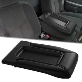 DOTCOM Center Console Armrest Lid with Latch, Fit for Chevy Silverado Tahoe Avalanche Suburban/GMC Sierra Yukon 1999-2007,19127364 19127365 19127366 Black Center Console Lid Repair Kit