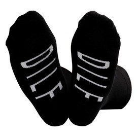 TSOTMO 2 Pairs DILF Socks Dad I’d Like to Socks Novelty Socks for Men Hot Dad Socks (DILF Socks)