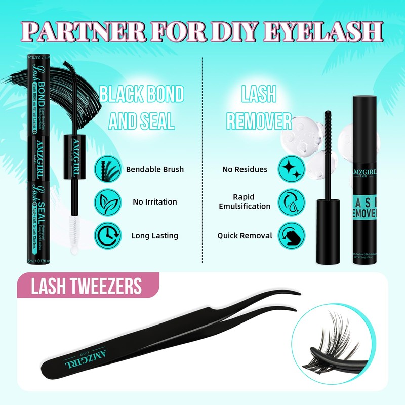 Manga Eyelash Clusters DIY Eyelash Extension Kit, 144 Pieces, Natural