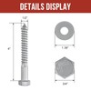 HROMIGRY 1/2" x 4" Lag Bolts (25 Pcs) Lag Screws