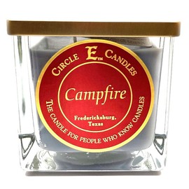 Circle E Candles, Campfire Scent, Medium Size Jar Candle, 22oz, 2 Wicks