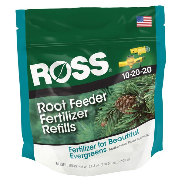 Ross 14266, Fertilizer Refills, for Evergreen Root Feeders, 36 Refill Units